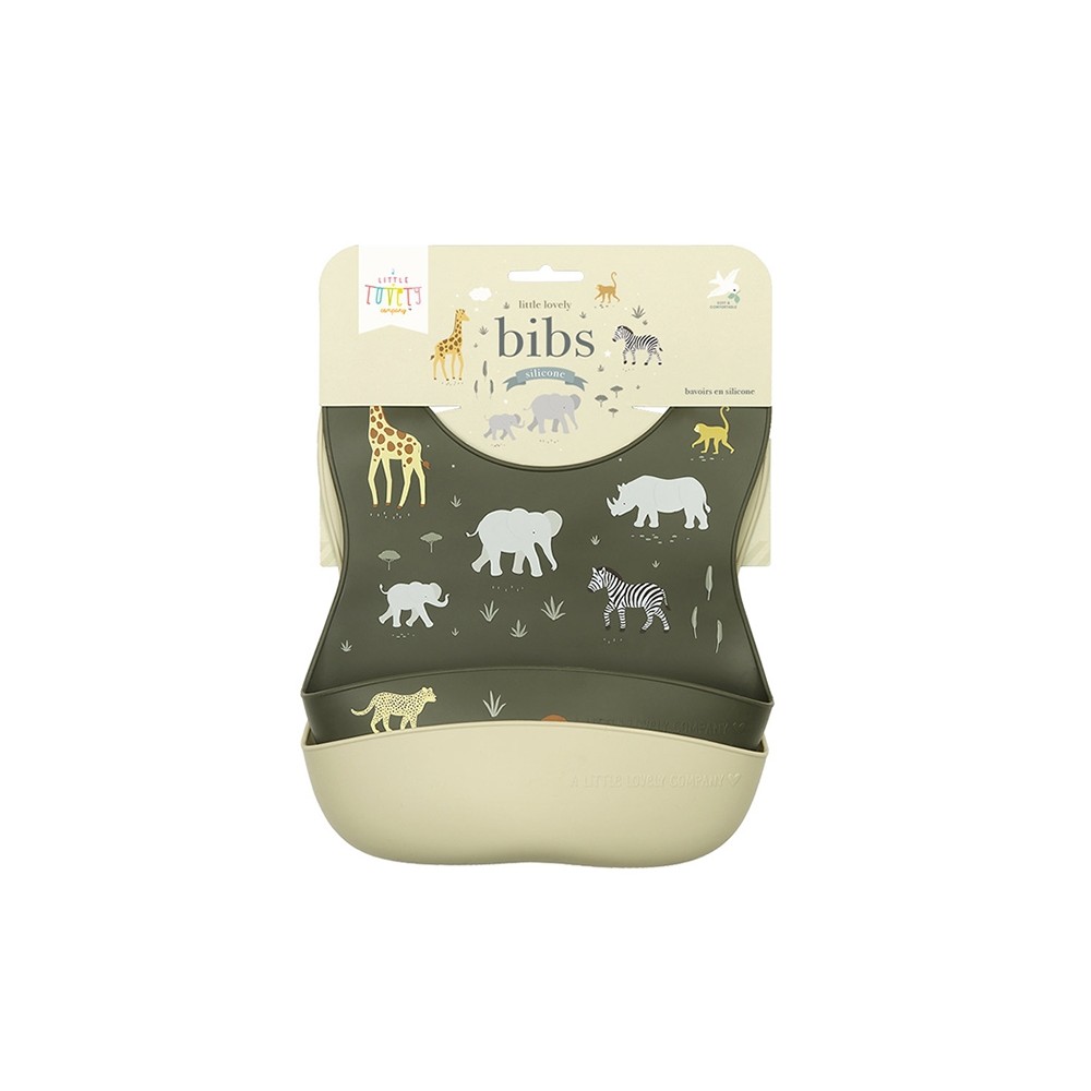 Silikon Esslätzchen 2er Pack, Savanne