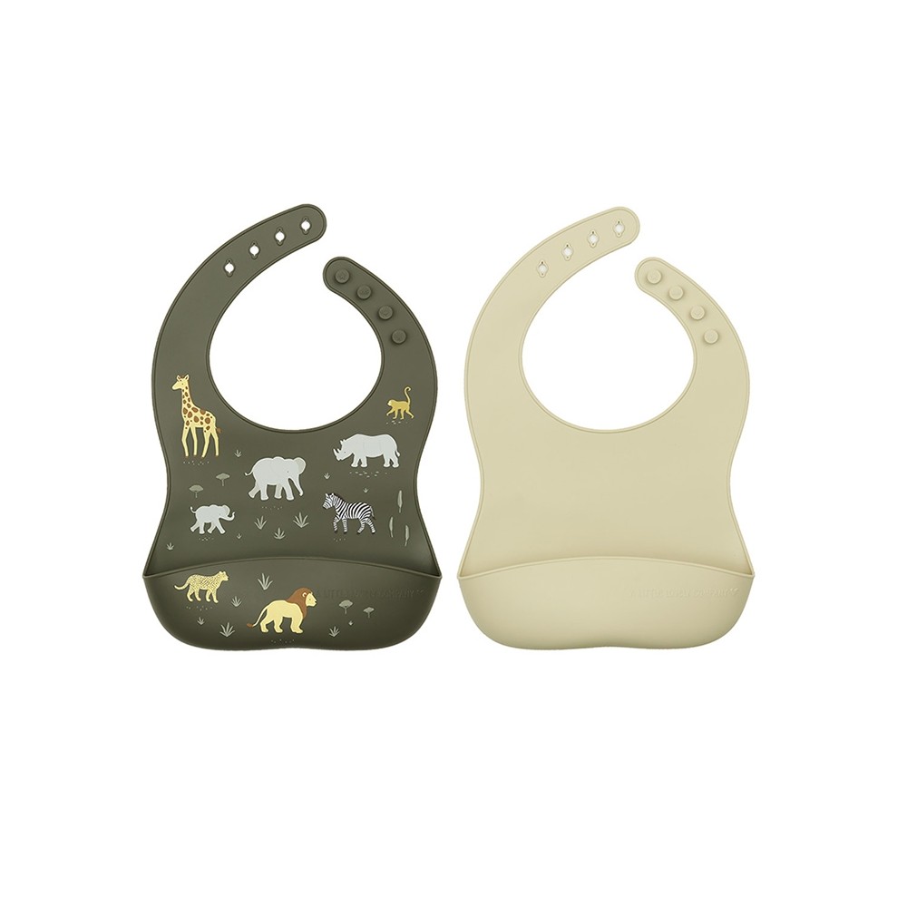 Silikon Esslätzchen 2er Pack, Savanne