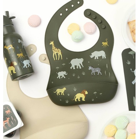 Silikon Esslätzchen 2er Pack, Savanne