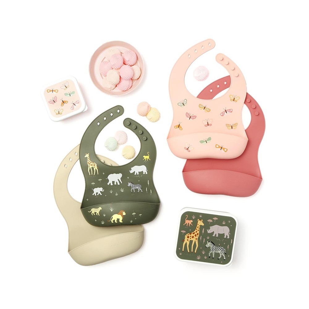 Silikon Esslätzchen 2er Pack, Savanne