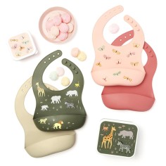 Silikon Esslätzchen 2er Pack, Savanne