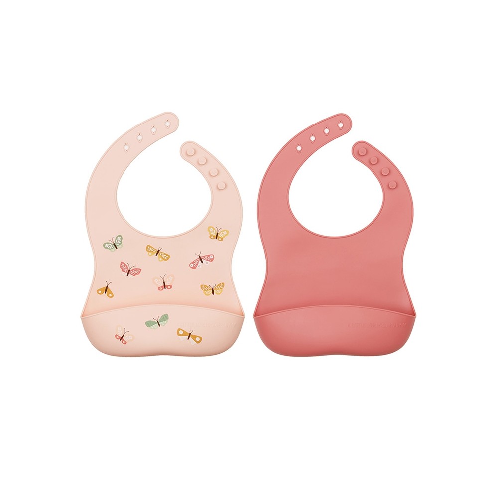 Silikon Esslätzchen 2er Pack, Schmetterlinge