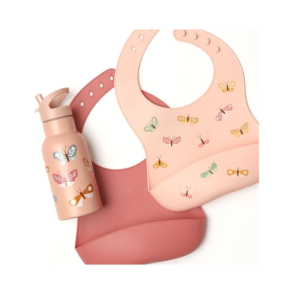 Silikon Esslätzchen 2er Pack, Schmetterlinge