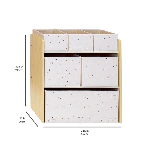 Kinderzimmerregal mit Boxen Multi-Bin, Terrazzo - Palest Pink