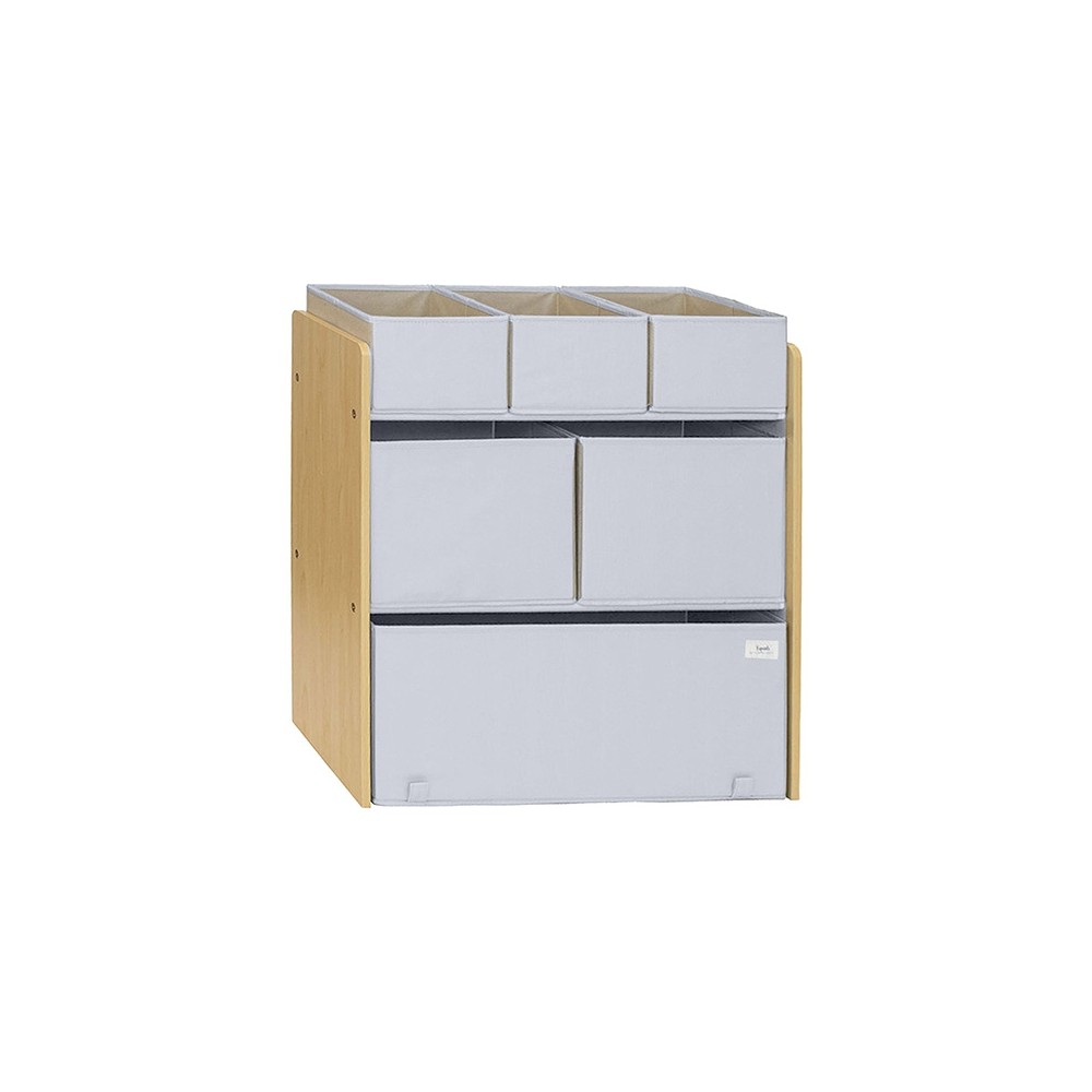 Kinderzimmerregal mit Boxen Multi-Bin, Terrazzo - Gray