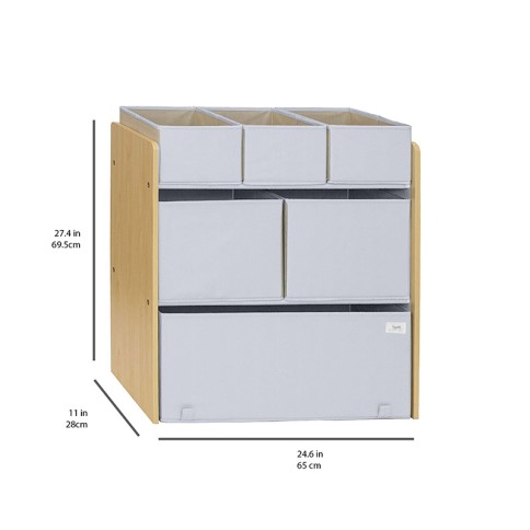 Kinderzimmerregal mit Boxen Multi-Bin, Terrazzo - Gray