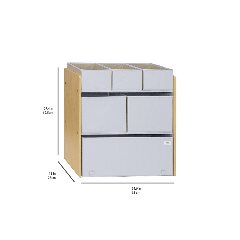 Kinderzimmerregal mit Boxen Multi-Bin, Terrazzo - Gray