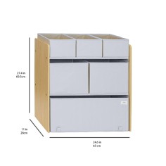 Kinderzimmerregal mit Boxen Multi-Bin, Terrazzo - Gray