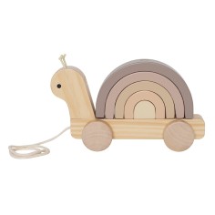 Nachziehtier und Stapelspielzeug Schnecke