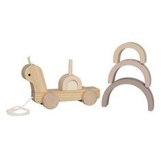 Nachziehtier und Stapelspielzeug Schnecke