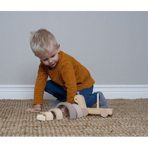 Jabadabado Nachziehtier und Stapelspielzeug Schnecke