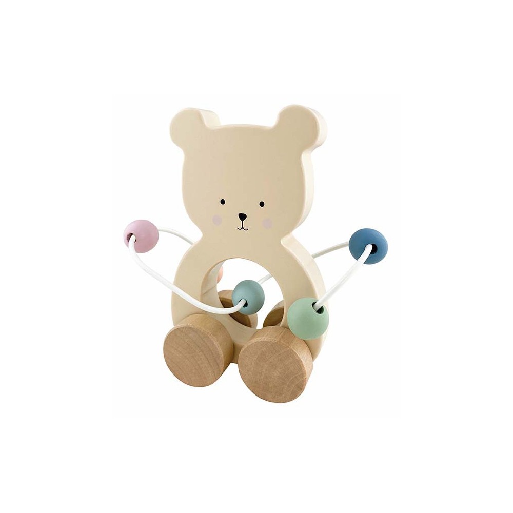 Jabadabado Schiebespielzeug Teddy mit Motorschleife