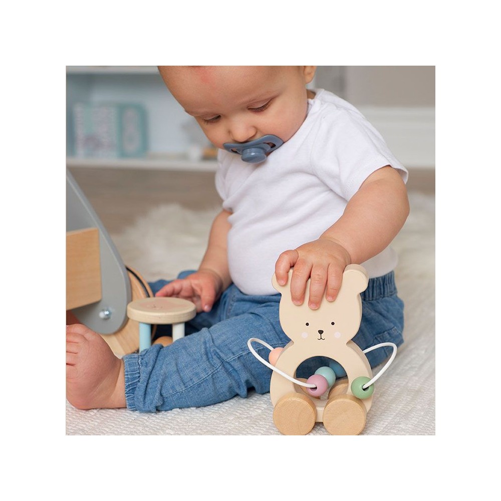 Jabadabado Schiebespielzeug Teddy mit Motorschleife