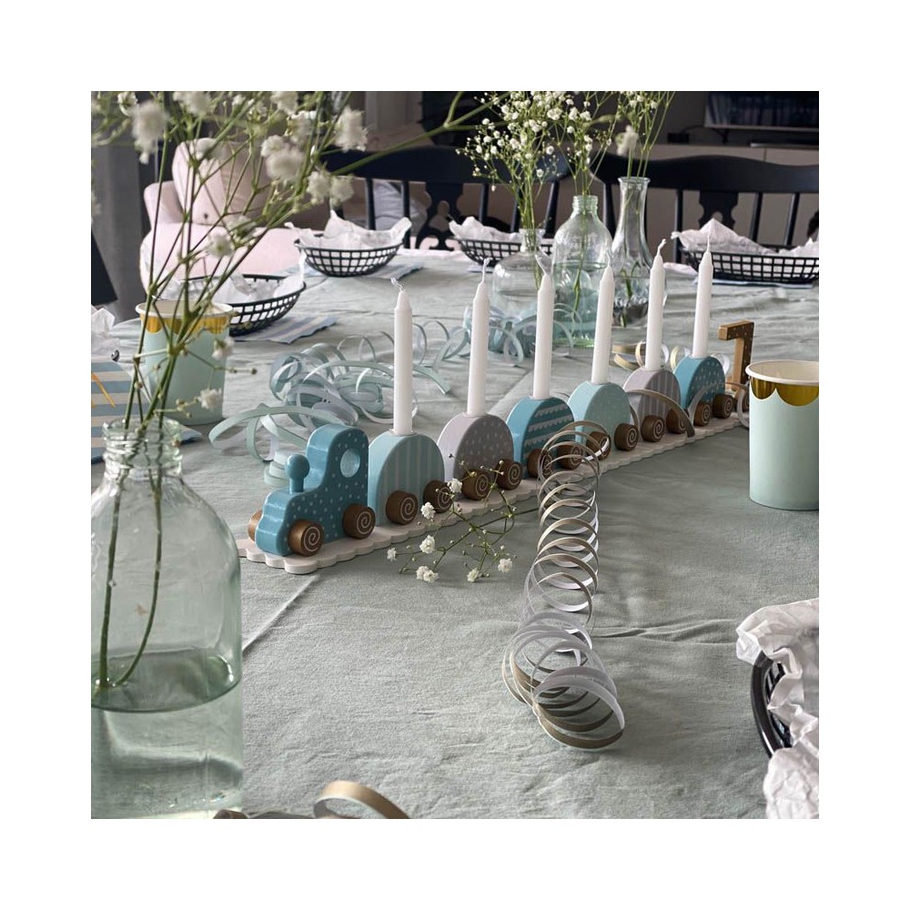 Jabadabado Geburtstagszug mit Kerzen, Blau