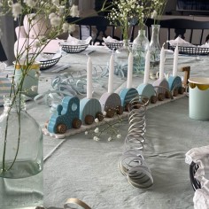 Jabadabado Geburtstagszug mit Kerzen, Blau