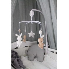 Mobile mit Spieluhr Teddy & Bunny