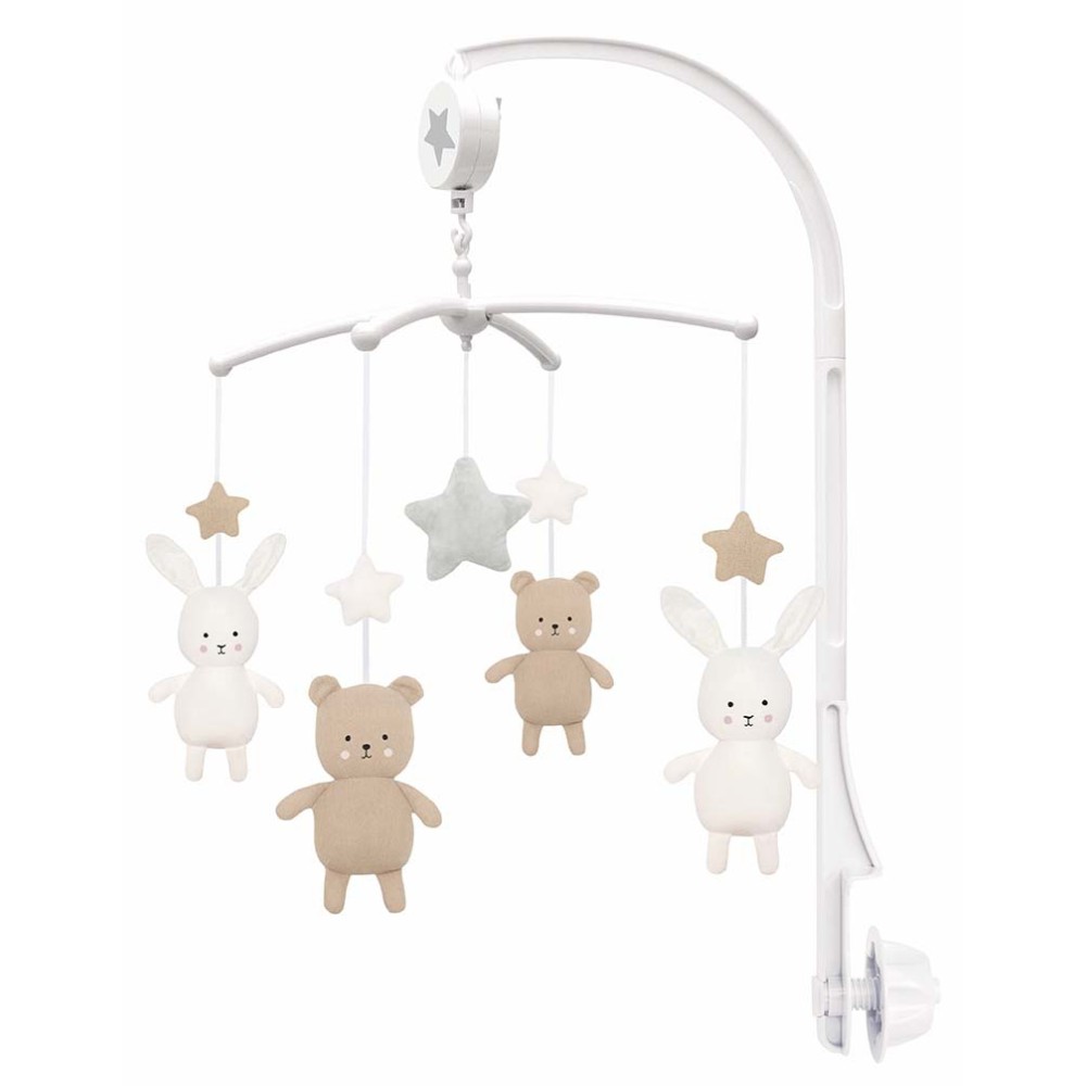 Mobile mit Spieluhr Teddy & Bunny