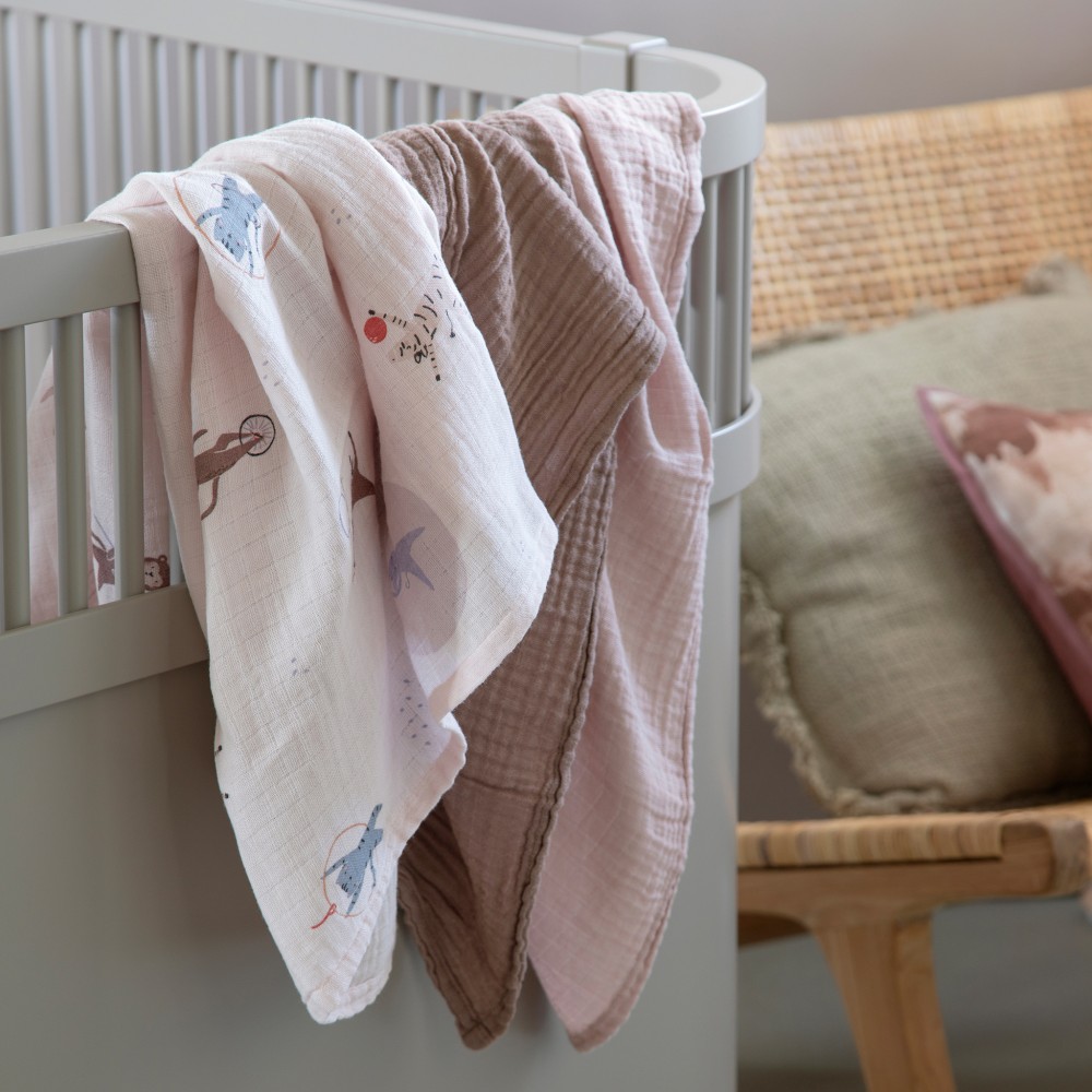 Sebra Muslin Mulltuch 3er Pack - Teeny Toes