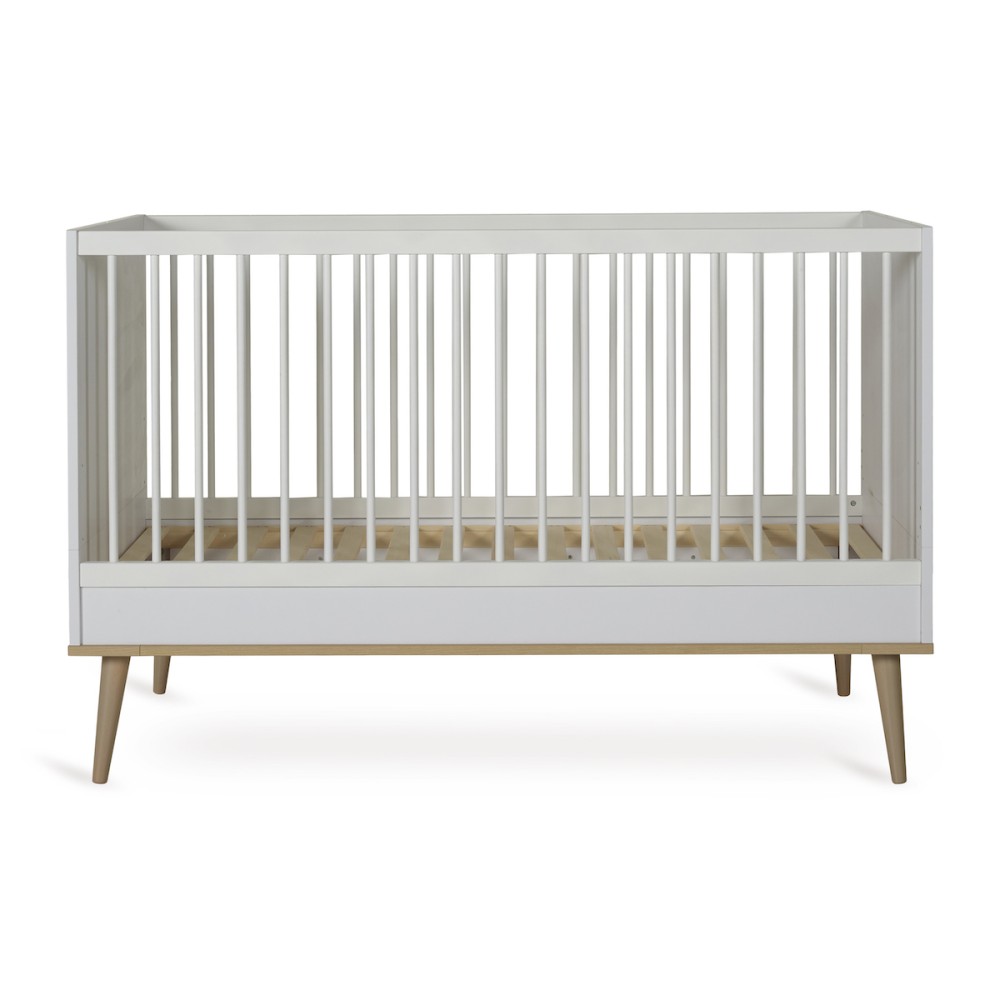 Babybett Flow, White & Oak