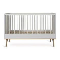 Babybett Flow, White & Oak