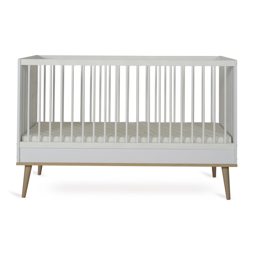 Babybett Flow, White & Oak