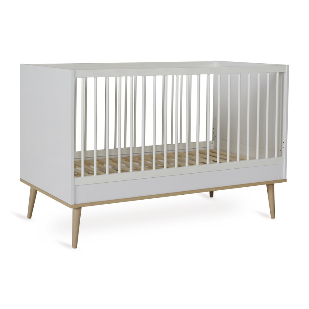 Babybett Flow, White & Oak