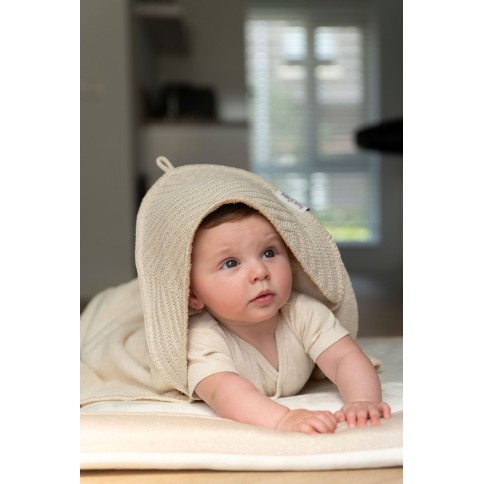 Kapuzenbadetuch Grace, warm linen