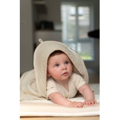 Kapuzenbadetuch Grace, beige