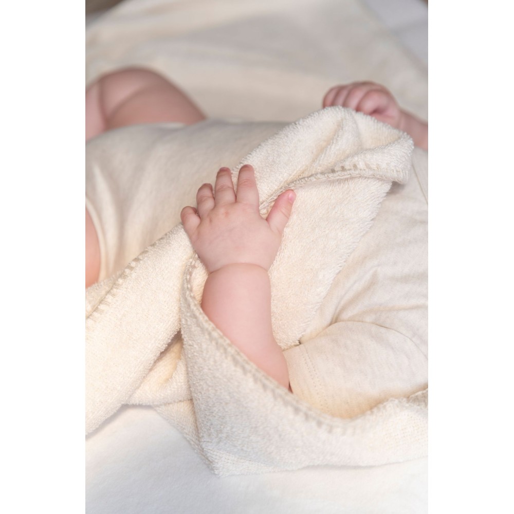 Kapuzenbadetuch Grace, beige