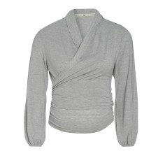 Umstandsmode Wickeltop Glow, dusty grey