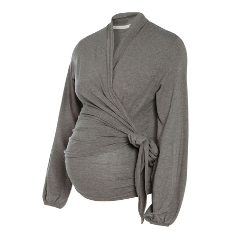 Umstandsmode Wickeltop Glow, hazel brown