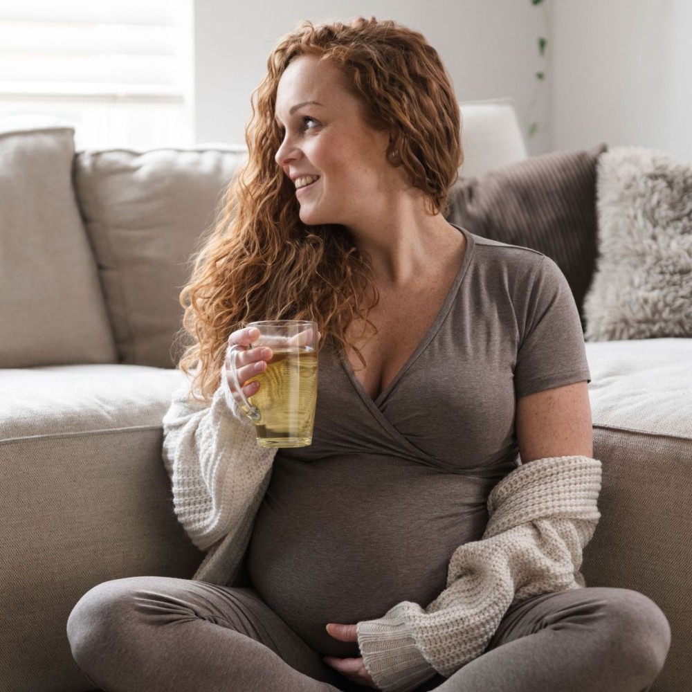 Umstandsshirt Glow mit Stillfunktion, hazel brown
