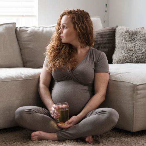 Umstandsshirt Glow mit Stillfunktion, dusty grey