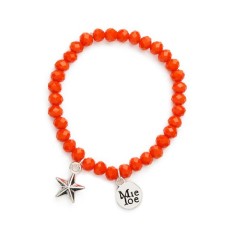 Bracelet, étoile orange
