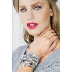 Bracelet, coeur blanc