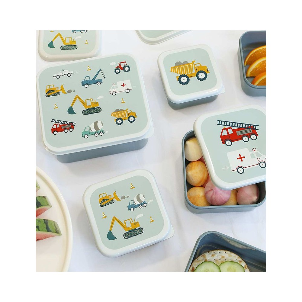 Lunchbox, 4er Set, Fahrzeuge