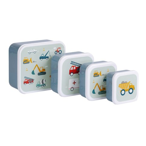 Lunchbox, 4er Set, Fahrzeuge