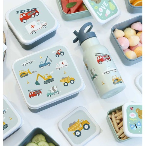 Lunchbox, 4er Set, Fahrzeuge