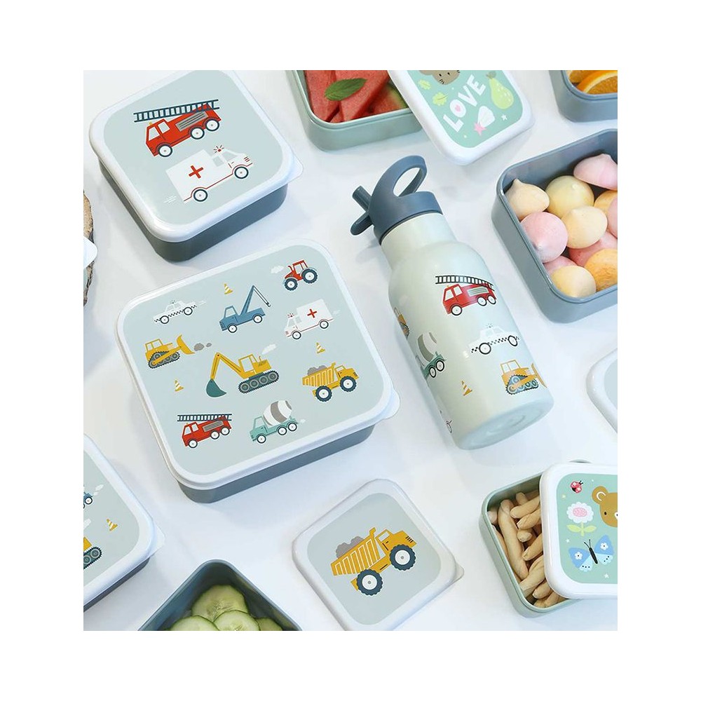 Lunchbox, 4er Set, Fahrzeuge