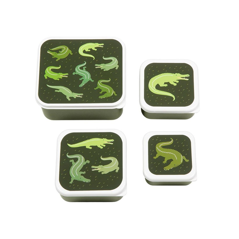 Lunchbox, 4er Set, Krokodil