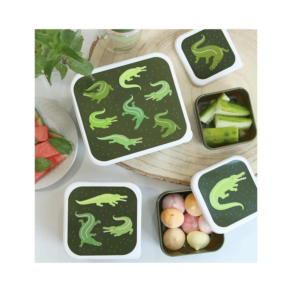 Lunchbox, 4er Set, Krokodil