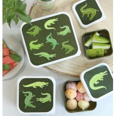 Lunchbox, 4er Set, Krokodil