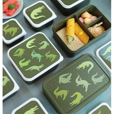 Lunchbox, 4er Set, Krokodil