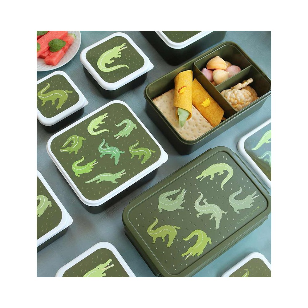 Lunchbox, 4er Set, Krokodil