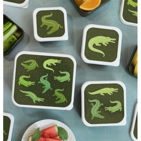 Lunchbox, 4er Set, Krokodil