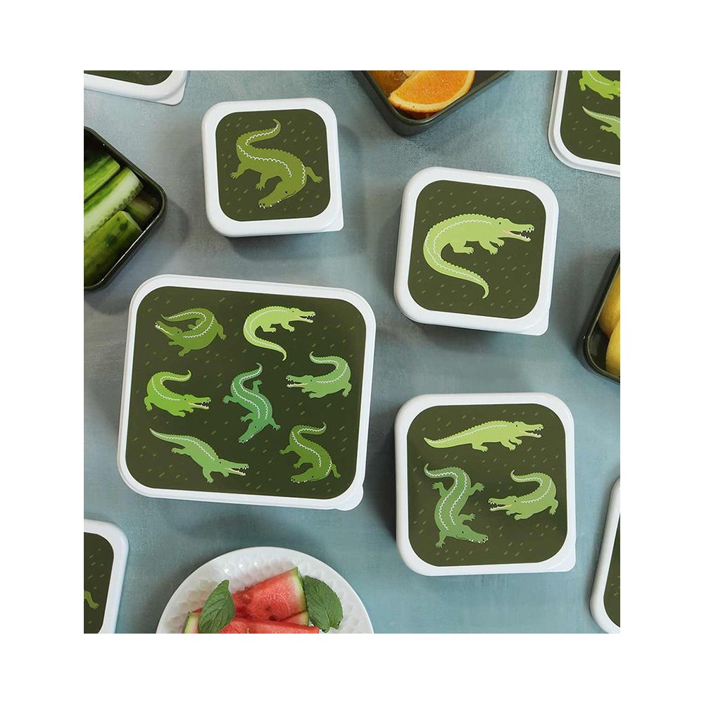 Lunchbox, 4er Set, Krokodil