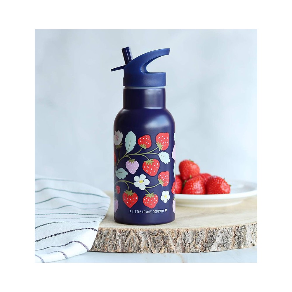 Edelstahl Trinkflasche - Erdbeeren (350 ml)