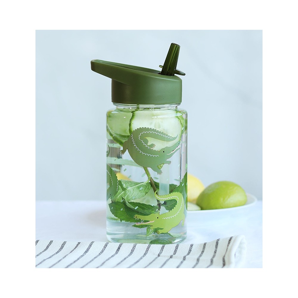 Strohhalm-Flasche, Krokodil