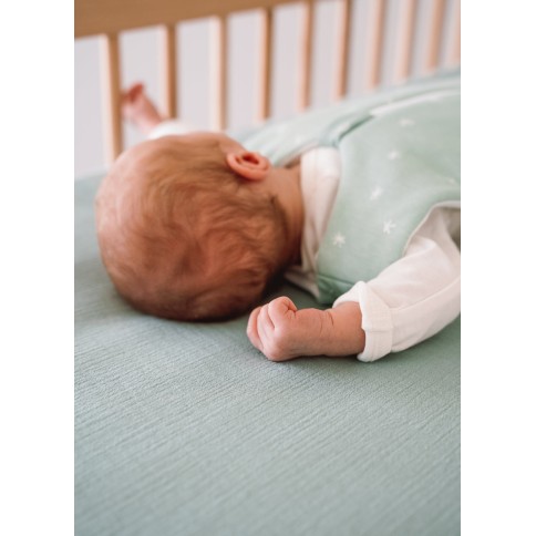 Fixleintuch Musselin, Grün