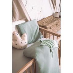 Fixleintuch Musselin, Grau